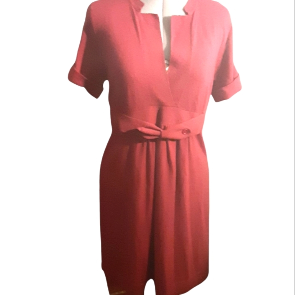 BCBG MaxAzria Burnt Orange Short Sleeve Sweater Dress Size M